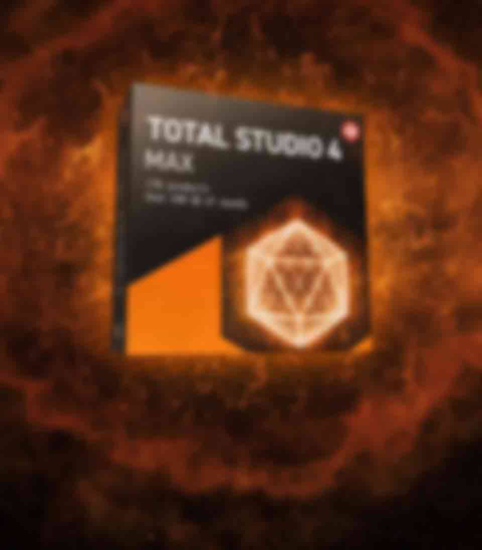 Total Studio 4 MAX. 170 products, one amazing price. Available Now.
